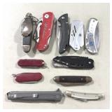(10) ASSORTED POCKET KNIVES & POCKET TOOLS