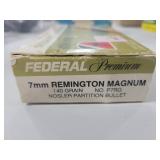 20 RDS OF FEDERAL 7mm REM MAG 140 GR AMMO