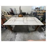 TABLE MADE FROM RAISED PANEL DOOR 80"x37"x29"