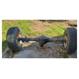 AXLE WITH WHEELS AND TIRES