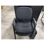 (2) STACKABLE CONFERENCE CHAIRS & A WIRE MESH