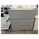 3-DOOR LATERAL FILE CABINET W/ KEY
