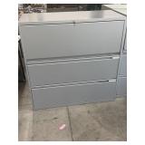 (3) DOOR LATERAL FILE CABINET WITH KEY
