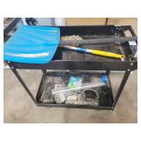 METAL 16"x33" ROLLING SHOP CART
