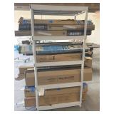 36" PLASTIC SHELVING UNIT W/ ASSTD. FLOURESCENT