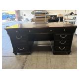 WOOD OFFICE DESK - 9 DRAWERS