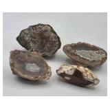 4pc Half Polished Agate Nodules