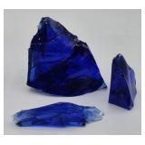 3pc Natural Blue Obsidian Raw Crystal