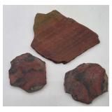 3pc Red Jasper Slices