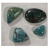 Chrysoocolla Polished Rocks - 4pc