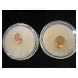 10x7 CZ Gem & 4x11 Citrine Cabochon Gemstone