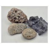 Agate Nodule, Coronadite Mineral & Petoskeys