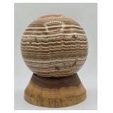 Aragonite Sphere on Stand