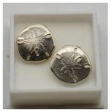 Sterling Sand Dollar Stud Earrings