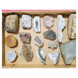 Tray of Assorted Rock and Minerals