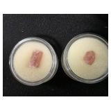 Two Raw Pink Sapphire or Tourmaline Gemstones