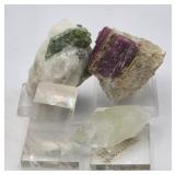 Aprophyllite, Tourmaline, Diopside & Calcite