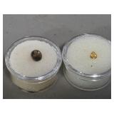 8.6MM Smokey Quartz & 4x5MM Topaz Gemstones