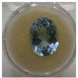 Faceted Oval Aquamarine Gemstone