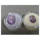18.1CT and 7.6CT Amethyst Gemstones