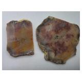 2pc Paint Rock Agate Slabs