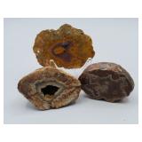 3pc Polished Rock Geodes