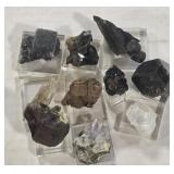 Amethyst, Vesuvianite, Hemitite Garnets +