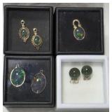 Mosaic Opal & Jade Earrings