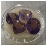 4pc Amethyst Cut Loose Gemstones