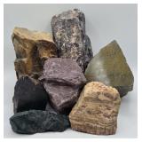 7pc Collection of Rough Lapidary Rocks