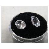 Clear Topaz 6x10MM Gemstone- 2 total