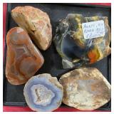 (5) Polished Montana Agates