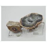 2pc KY Agate Ends Polished Side