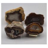 4pc Polished & Banded Condor Agate Nodules