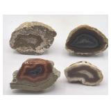 Various Agate Polished Nodules - set of 4