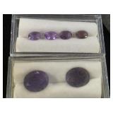 Various Size Amethyst Gemstones- 6 total