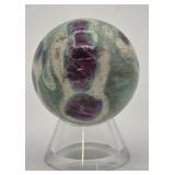 Ruby Fuchsite Polished Sphere w/stand