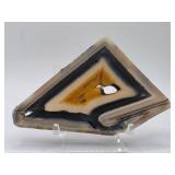 Rare Polyhedral Agate Slab from Brazil
