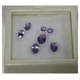 7pc Purple Amethyst Gemstones