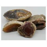 4pc Geode Rocks - Cut Stones