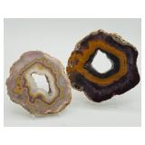 Pair of Sliced Geodes