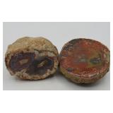 2pc Various Colored KY Agate Geodes