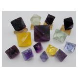 14pc Rare Octahedral Fluorite Jewels