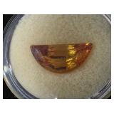 5.0CT Orange Crescent Inamorl Sapphire 15x7MM