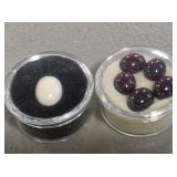 Ivory & Ruby Amber  Stones