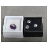 One Amethyst & Three Moonstones