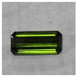 Green Tourmaline Gemstone 7.6 CT