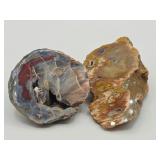 Cut-face Geode Stones - set of 2