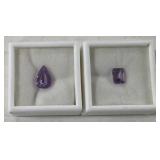 Square & Teardrop Amethyst Gemstones