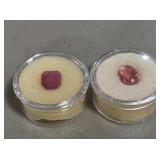 Two Pink tourmaline Gemstones
